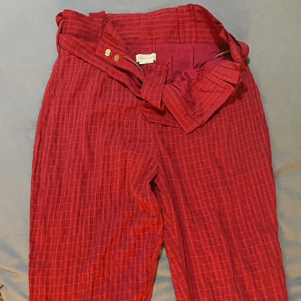 Lovers + Friends Red Paper Bag Pants sz large
